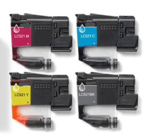 BLACK CARTRIDGE DCP-J1260W/J1313DW/J1360DW/J1460DW-0.5K#LC521BK